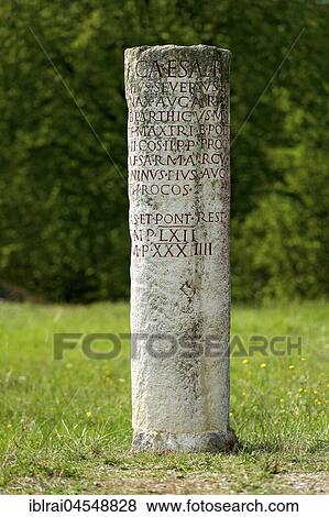 Roman milestone, Roman fort Pfünz, Castra Vetoniana or Vetonianae, Roman fort Pfünz, Raetian Limes, Walting, Eichstätt, Upper Bavaria, Bavaria, Germany, Europe View Large Photo Image Stock Photo - Roman milestone, Roman fort Pfünz, Castra Vetoniana or Vetonianae, Roman fort Pfünz, Raetian Limes, Walting, Eichstätt, Upper Bavaria, Bavaria, Germany, Europe. Fotosearch