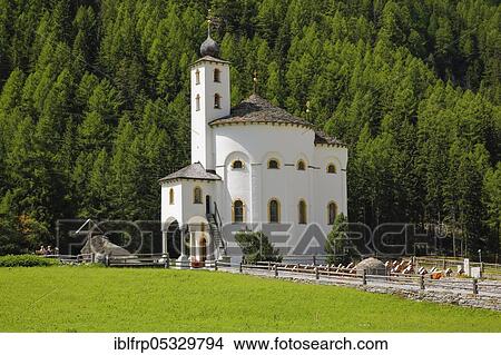 Round church, Saas-Balen, Valais, Switzerland, Europe View Large Photo Image Picture - Round church, Saas-Balen, Valais, Switzerland, Europe. Fotosearch