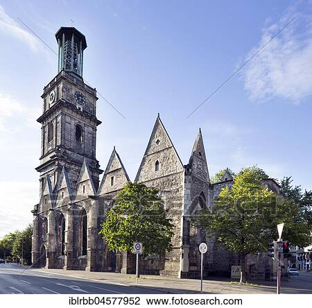 Stock Image - Ruin of the Aegidienkirche, memorial of World War II, Hanover, Lower Saxony, Germany, Europe. Fotosearch