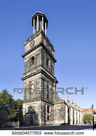 Stock Image - Ruin of the Aegidienkirche, memorial of World War II, Hanover, Lower Saxony, Germany, Europe. Fotosearch