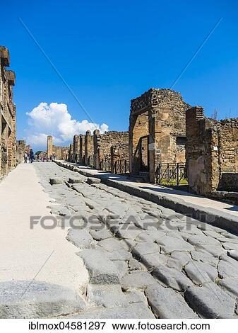 Stock Photo - Ruins of Pompeii, Naples, Campania, Italy, Europe. Fotosearch