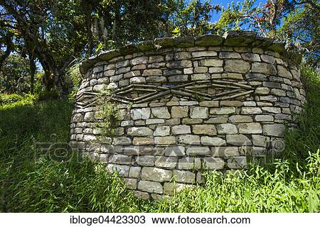 Ruins of round house with relief, Kuelap fortress, Chachapoyas, Luya Province, Andes, Peru, South America View Large Photo Image Stock Image - Ruins of round house with relief, Kuelap fortress, Chachapoyas, Luya Province, Andes, Peru, South America. Fotosearch