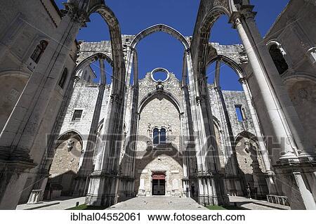 Ruins of the monastery church of the former convent of the Carmelite order, Convento do Carmo, Chiado district, Lisbon, Portugal, Europe View Large Photo Image Stock Image - Ruins of the monastery church of the former convent of the Carmelite order, Convento do Carmo, Chiado district, Lisbon, Portugal, Europe. Fotosearch