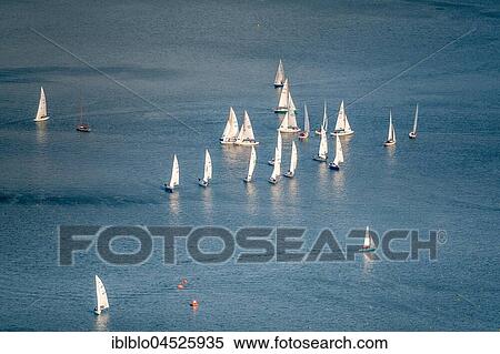 Sailing regatta on Lake Baldeney, sailing boats, Essen, Ruhr area, North Rhine-Westphalia, Germany, Europe View Large Photo Image Stock Photography - Sailing regatta on Lake Baldeney, sailing boats, Essen, Ruhr area, North Rhine-Westphalia, Germany, Europe. Fotosearch