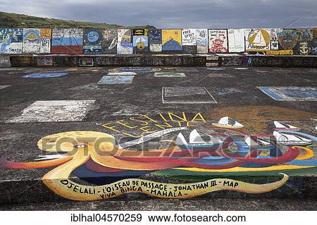 Sailor painted quay wall and harbour wall, harbour, marina, Horta, island of Faial, Azores, Portugal, Europe View Large Photo Image Stock Photo - Sailor painted quay wall and harbour wall, harbour, marina, Horta, island of Faial, Azores, Portugal, Europe. Fotosearch