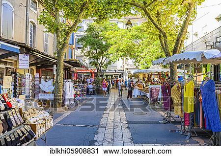 Sales stands at the weekly market market in Apt, Luberon, Provence, France, Europe View Large Photo Image Stock Image - Sales stands at the weekly market market in Apt, Luberon, Provence, France, Europe. Fotosearch