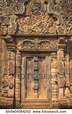 Sandstone entrance gate, Mandapa, detail, Shiva and Uma on Mount Kailash, Demon Ravana shaking its foundations, Khmer-Hindu Temple, Banteay Srei, Angkor Archaeological Park, Siem Reap Province, Cambodia, Asia View Large Photo Image Stock Image - Sandstone entrance gate, Mandapa, detail, Shiva and Uma on Mount Kailash, Demon Ravana shaking its foundations, Khmer-Hindu Temple, Banteay Srei, Angkor Archaeological Park, Siem Reap Province, Cambodia, Asia. Fotosearch