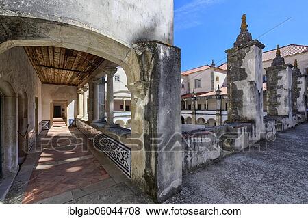 Santa Barbara Cloister, Castle and Convent of the Order of Christ, Tomar, Santarem district, Portugal, Europe View Large Photo Image Stock Photo - Santa Barbara Cloister, Castle and Convent of the Order of Christ, Tomar, Santarem district, Portugal, Europe. Fotosearch