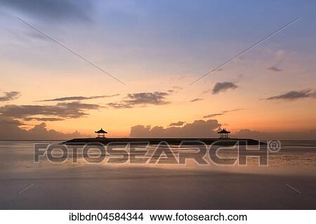 Sanur beach at sunrise, Bali, Indonesia, Asia View Large Photo Image Picture - Sanur beach at sunrise, Bali, Indonesia, Asia. Fotosearch