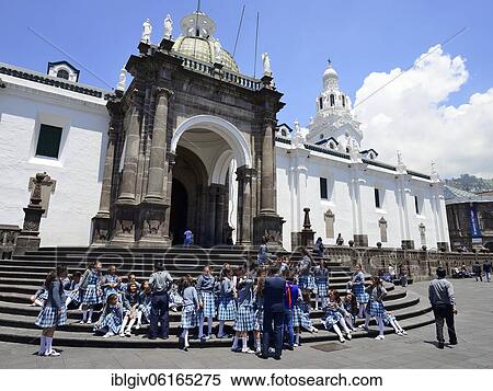 School class in school uniform on the steps of the cathedral, Catedral Metropolitana, Quito, Pichincha Province, Ecuador, South America View Large Photo Image Stock Photography - School class in school uniform on the steps of the cathedral, Catedral Metropolitana, Quito, Pichincha Province, Ecuador, South America. Fotosearch