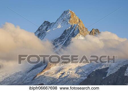 Stock Photo - Schreckhorn, 4078 m, Bern, Switzerland, Europe. Fotosearch