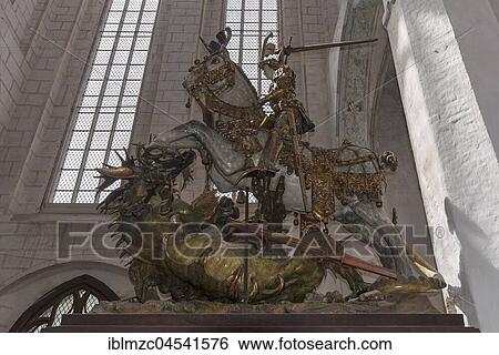 Sculpture Saint George with the dragon, St. Katharinen, today museum church, Lübeck, Schleswig-Holstein, Germany, Europe View Large Photo Image Stock Photograph - Sculpture Saint George with the dragon, St. Katharinen, today museum church, Lübeck, Schleswig-Holstein, Germany, Europe. Fotosearch