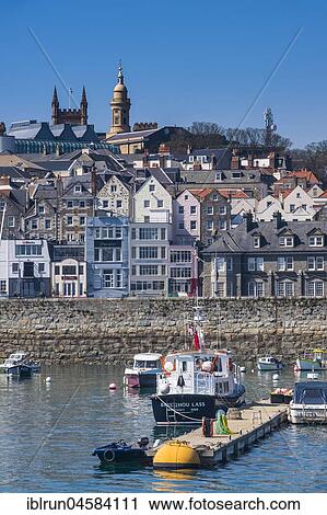 Seafront of Saint Peter Port, Guernsey, Channel islands, United Kingdom, Europe View Large Photo Image Stock Image - Seafront of Saint Peter Port, Guernsey, Channel islands, United Kingdom, Europe. Fotosearch