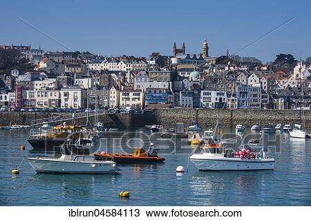 Seafront of Saint Peter Port, Guernsey, Channel islands, United Kingdom, Europe View Large Photo Image Stock Image - Seafront of Saint Peter Port, Guernsey, Channel islands, United Kingdom, Europe. Fotosearch