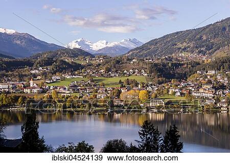 Seeboden at Lake Millstatt, autumn, Seeboden, Carinthia, Austria, Europe View Large Photo Image Stock Photo - Seeboden at Lake Millstatt, autumn, Seeboden, Carinthia, Austria, Europe. Fotosearch