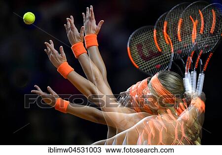 Service, Kristina Mladenovic, FRA, multiple exposure, tennis, Porsche Arena, Stuttgart, Baden-Württemberg, Germany, Europe View Large Photo Image Stock Image - Service, Kristina Mladenovic, FRA, multiple exposure, tennis, Porsche Arena, Stuttgart, Baden-Württemberg, Germany, Europe. Fotosearch