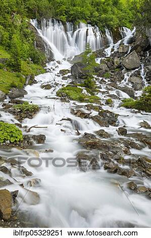 Stock Image - Seven wells, Simmenquelle, Simmental, Bern, Bernese Oberland, Switzerland, Europe. Fotosearch