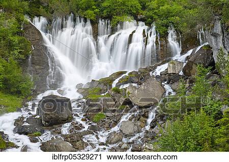 Stock Image - Seven wells, Simmenquelle, Simmental, Bern, Bernese Oberland, Switzerland, Europe. Fotosearch