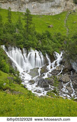 Stock Photo - Seven wells, Simmenquelle, Simmental, Bern, Bernese Oberland, Switzerland, Europe. Fotosearch