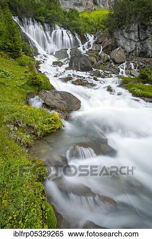 Stock Photography - Seven wells, Simmenquelle, Simmental, Bern, Bernese Oberland, Switzerland, Europe. Fotosearch