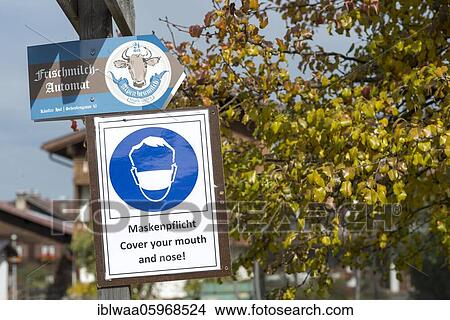Shield mouth protection use, mask duty, Oberstdorf, Allgäu, Bavaria, Germany, Europe View Large Photo Image Picture - Shield mouth protection use, mask duty, Oberstdorf, Allgäu, Bavaria, Germany, Europe. Fotosearch