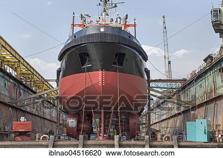 Ship in dry dock, harbor, Hamburg, Germany, Europe View Large Photo Image Stock Image - Ship in dry dock, harbor, Hamburg, Germany, Europe. Fotosearch