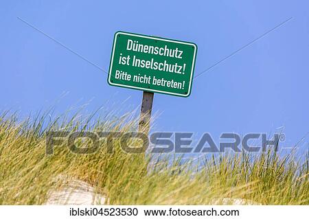 Signboard in a dune, Dünenschutz ist Inselschutz, Amrum, North Frisian Islands, Schleswig-Holstein, Germany, Europe View Large Photo Image Stock Image - Signboard in a dune, Dünenschutz ist Inselschutz, Amrum, North Frisian Islands, Schleswig-Holstein, Germany, Europe. Fotosearch