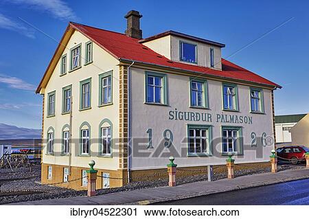 Stock Image - Sigurður Pálmason house, trading museum, Hvammstangi, Iceland, Europe. Fotosearch