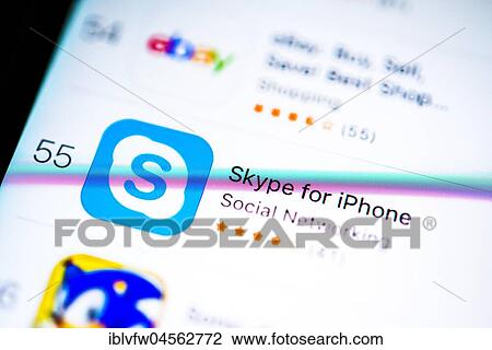 Skype App in the Apple App Store, VoIP, display on a screen of a mobile phone, iPhone, iOS, smartphone, macro recording, detail, full formatting View Large Photo Image Stock Image - Skype App in the Apple App Store, VoIP, display on a screen of a mobile phone, iPhone, iOS, smartphone, macro recording, detail, full formatting. Fotosearch