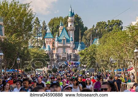 Sleeping Beauty Castle, front crowd, Disneyland Park, Disneyland Resort, Anaheim, California, USA, North America View Large Photo Image Stock Photo - Sleeping Beauty Castle, front crowd, Disneyland Park, Disneyland Resort, Anaheim, California, USA, North America. Fotosearch