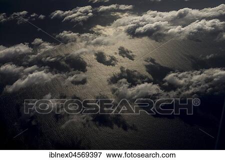 Small clouds with shadows over the South Sea, Oceania View Large Photo Image Stock Photo - Small clouds with shadows over the South Sea, Oceania. Fotosearch