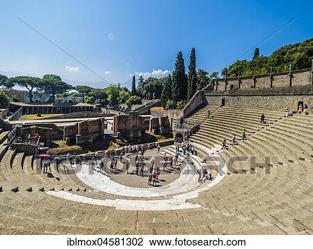 Small theatre stands, Odeion, excavations of Pompeii, Naples, Campania, Italy, Europe View Large Photo Image Stock Image - Small theatre stands, Odeion, excavations of Pompeii, Naples, Campania, Italy, Europe. Fotosearch