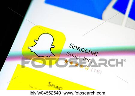 Snapchat app in the Apple App Store, instant messenger service, social web, app icon, display on a screen from mobile phone, iPhone, iOS, smartphone, macro recording, detail, full size View Large Photo Image Stock Image - Snapchat app in the Apple App Store, instant messenger service, social web, app icon, display on a screen from mobile phone, iPhone, iOS, smartphone, macro recording, detail, full size. Fotosearch