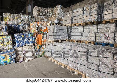 Sorted and baled garbage, plastic, aluminum, paper, recycling View Large Photo Image Stock Photo - Sorted and baled garbage, plastic, aluminum, paper, recycling. Fotosearch