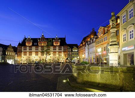 Spengler's fountain and Coburg Town Hall, Marktplatz, Coburg, Upper Franconia, Franconia, Bavaria, Germany, Europe View Large Photo Image Picture - Spengler's fountain and Coburg Town Hall, Marktplatz, Coburg, Upper Franconia, Franconia, Bavaria, Germany, Europe. Fotosearch