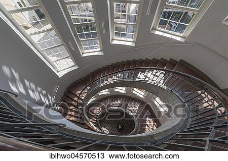 Spiral staircase, main building of the Bauhaus-University, UNESCO World Heritage Site, Weimar, Thuringia, Germany, Europe View Large Photo Image Stock Image - Spiral staircase, main building of the Bauhaus-University, UNESCO World Heritage Site, Weimar, Thuringia, Germany, Europe. Fotosearch