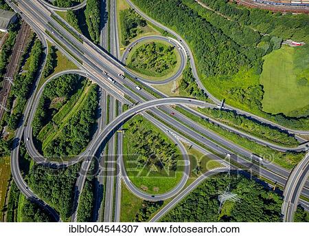 Springorumknoten, motorway junction Springorum, spaghetti knot, motorway, B236, Brackeler Hellweg, Dortmund, Ruhr area, North Rhine-Westphalia, Germany, Europe View Large Photo Image Stock Photo - Springorumknoten, motorway junction Springorum, spaghetti knot, motorway, B236, Brackeler Hellweg, Dortmund, Ruhr area, North Rhine-Westphalia, Germany, Europe. Fotosearch