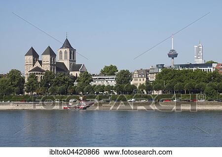 St. Kunibert's Church, Rhine river bank, Cologne, North Rhine-Westphalia, Germany, Europe View Large Photo Image Stock Photograph - St. Kunibert's Church, Rhine river bank, Cologne, North Rhine-Westphalia, Germany, Europe. Fotosearch