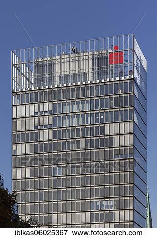 Stock Photo - Stadtsparkasse Düsseldorf, high-rise building on Berliner Allee, North Rhine-Westphalia, Germany, Europe. Fotosearch