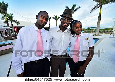 Staff members of the Treasure Sand's Club, Treasure Cay, Abacos Islands, Bahamas, Central America View Large Photo Image Stock Photography - Staff members of the Treasure Sand's Club, Treasure Cay, Abacos Islands, Bahamas, Central America. Fotosearch