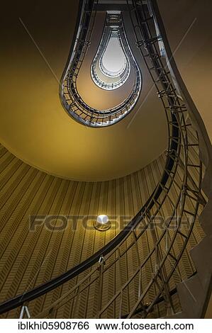 Staircase in the shape of a light bulb in the House of Our Lady of Black, Prague, Czech Republic, Europe View Large Photo Image Stock Photograph - Staircase in the shape of a light bulb in the House of Our Lady of Black, Prague, Czech Republic, Europe. Fotosearch