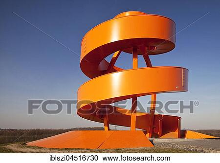 Stairway to nothingness, Haldenzeichen in the Lippepark, Hamm, Ruhr district, North Rhine-Westphalia, Germany, Europe View Large Photo Image Stock Image - Stairway to nothingness, Haldenzeichen in the Lippepark, Hamm, Ruhr district, North Rhine-Westphalia, Germany, Europe. Fotosearch