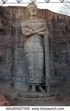 Standing Buddha, Gal Vihara, Sacred City, Polonnaruwa, North Central Province, Sri Lanka, Asia View Large Photo Image Stock Photo - Standing Buddha, Gal Vihara, Sacred City, Polonnaruwa, North Central Province, Sri Lanka, Asia. Fotosearch