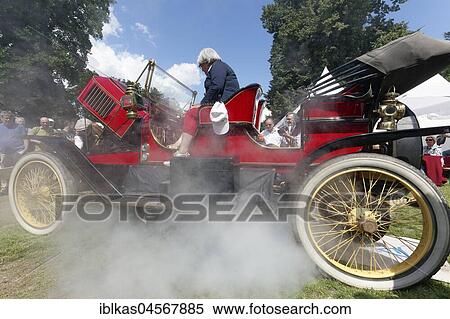 Stanley Type K Semi-Racer, steam car from USA, built in 1908, Classic Days Schloss Dyck, Jüchen, North Rhine-Westphalia, Germany, Europe View Large Photo Image Stock Photography - Stanley Type K Semi-Racer, steam car from USA, built in 1908, Classic Days Schloss Dyck, Jüchen, North Rhine-Westphalia, Germany, Europe. Fotosearch