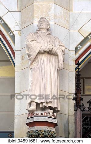 Statue Martin Luther, Castle Church, Luther city Wittenberg, Saxony-Anhalt, Germany, Europe View Large Photo Image Stock Image - Statue Martin Luther, Castle Church, Luther city Wittenberg, Saxony-Anhalt, Germany, Europe. Fotosearch
