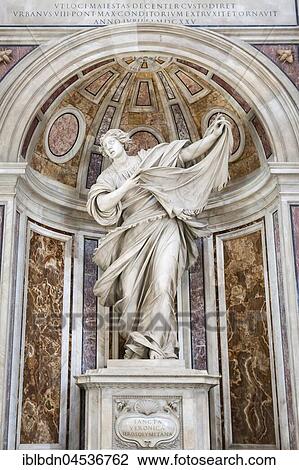 Statue of St. Veronica, St. Peter's Basilica, Rome, Vatican, Italy, Europe View Large Photo Image Stock Image - Statue of St. Veronica, St. Peter's Basilica, Rome, Vatican, Italy, Europe. Fotosearch