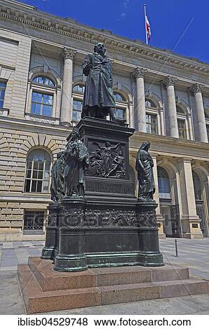 Stock Photo - Statue of the Freiherr von Stein in front of the Landtag of Prussia, Berlin, Germany, Europe. Fotosearch