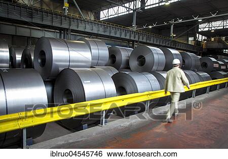 Steal coils, ThyssenKrupp ironworks, Duisburg, Ruhr area, North Rhine-Westphalia, Germany, Europe View Large Photo Image Stock Photograph - Steal coils, ThyssenKrupp ironworks, Duisburg, Ruhr area, North Rhine-Westphalia, Germany, Europe. Fotosearch
