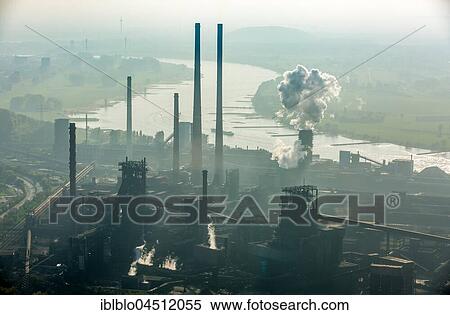 Steelworks ThyssenKrupp Steel, furnace on the Rhine, Schwelgern, Duisburg, Ruhr area, North Rhine-Westphalia, Germany, Europe View Large Photo Image Stock Photography - Steelworks ThyssenKrupp Steel, furnace on the Rhine, Schwelgern, Duisburg, Ruhr area, North Rhine-Westphalia, Germany, Europe. Fotosearch