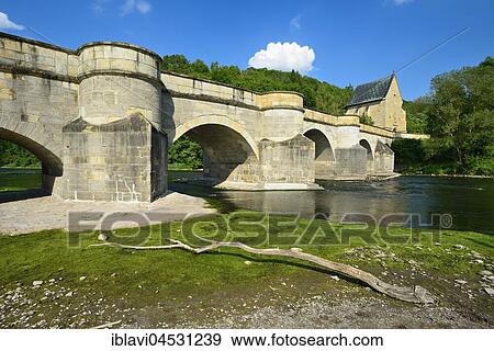 Stone bridge over the river Werra, 13th century, at back the Liborius chapel, Creuzburg, Thuringia, Germany, Europe View Large Photo Image Stock Photo - Stone bridge over the river Werra, 13th century, at back the Liborius chapel, Creuzburg, Thuringia, Germany, Europe. Fotosearch